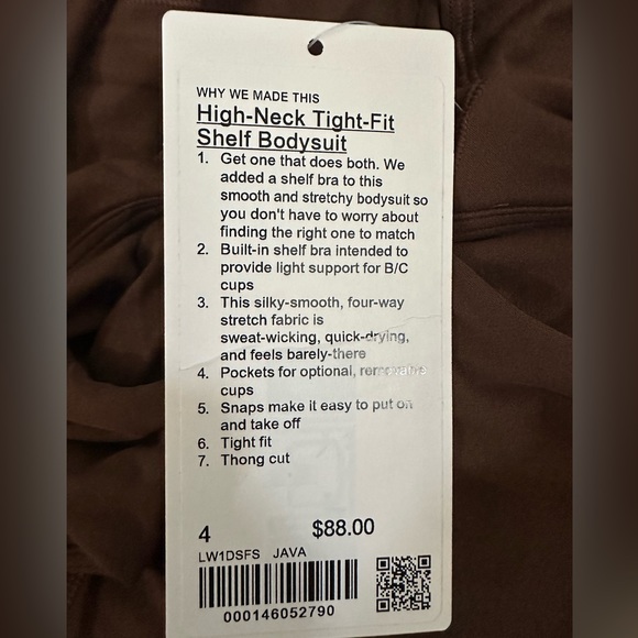 Lululemon High-Neck Tight-Fit Shelf Bodysuit - Picture 7 of 8